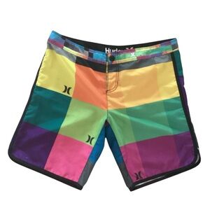 Hurley womens board shorts swim boardshorts colorblock size 7